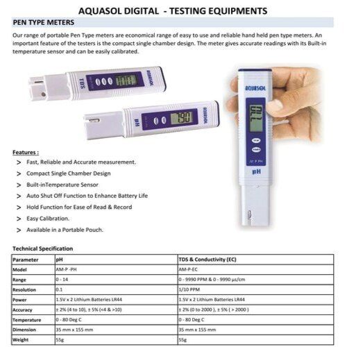 Aquasol Digital Laboratory Ph Meter Machine Weight: 150 Gm Gram (G)