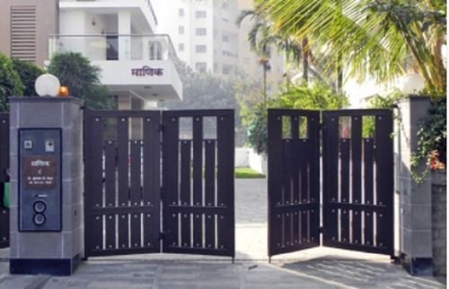 Black Automatic Entry Folding Gate