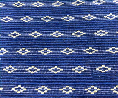 Zig Zag Printed Blue Bus Seat Fabric