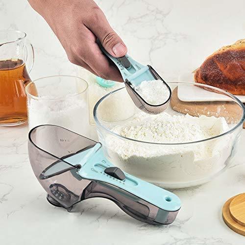 2 Pcs Multicolor Adjustable Measuring Spoon With Scale For Kitchen Size: Various