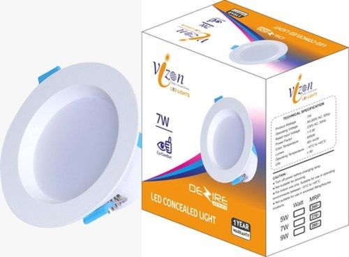 7W Round Led Concealed Downlight Application: Domestic