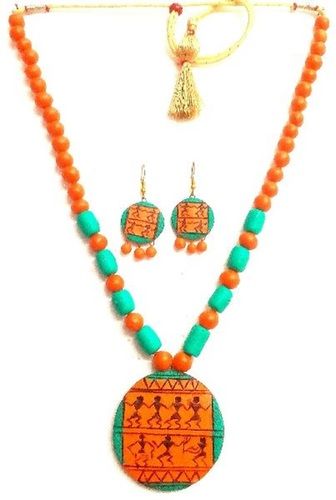 Attractive Look Modish Terracotta Jewelry Drop Earrings