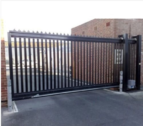 Black Automatic Wrought Iron Sliding Gate