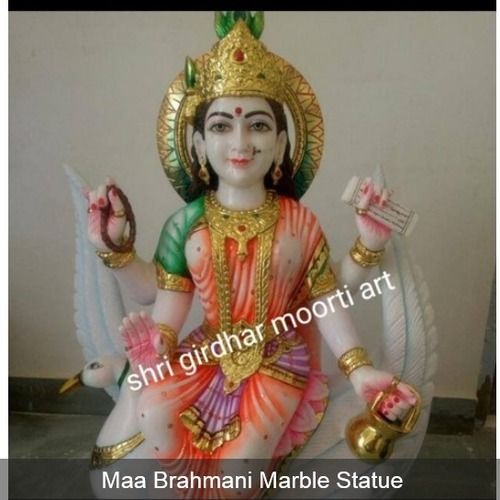 Maa Brahmani Marble Statue