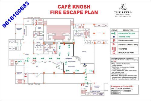 Way Finding Directional Fire Evacuation Plan Sign