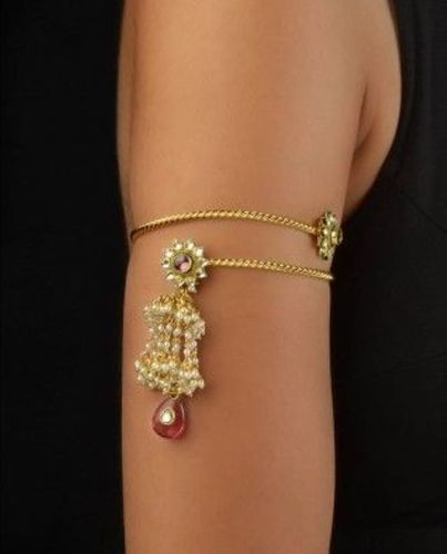 Women'S Gold Plated Brass Metal Armlet