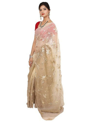 Multi Color Designer Net Party Wear Saree