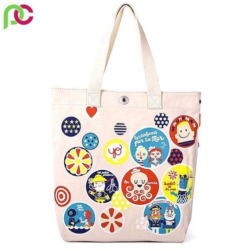 Multicolor Printed Cotton Tote Bag