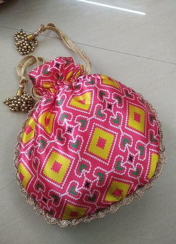 Multicolor Printed Gift Potli Bags