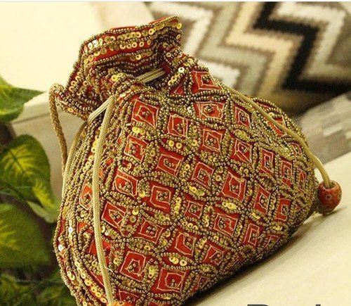 Multicolor Skin Friendliness Embroidered Gift Potli Bag