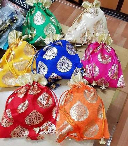 Multicolor Block Print Potli Bag