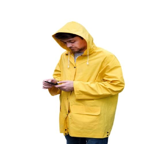  पुरुषों के लिए पीला लंबा रेनकोट 