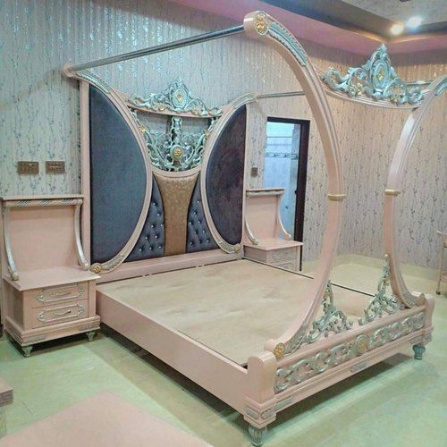 Handmade Carved Designer King Bed