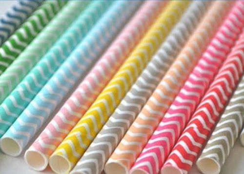 Colorless Printed Paper Straw