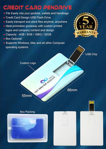 Credit Card Usb Pen Drive Application: Laptop