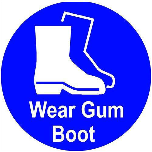 Gumboots Safety Sign Board Application: Industrial