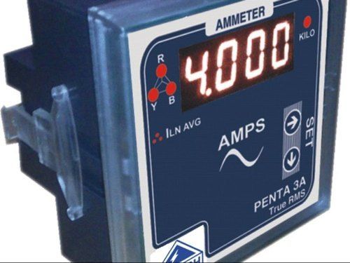 Black Three Phase Ampere Meter