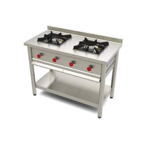 Manual Hotel 2 Burner Lpg Gas Stove Range