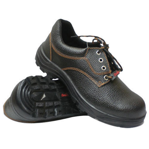 Black Mens Safety Leather Shoes