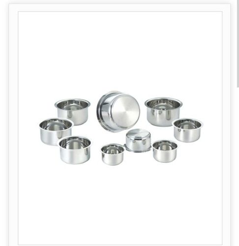 Silver Stainless Steel Flat Bottom Tope