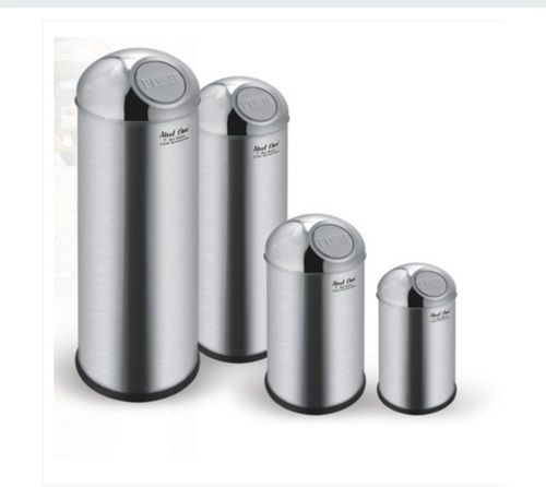 Silver Stainless Steel Push Can Bins