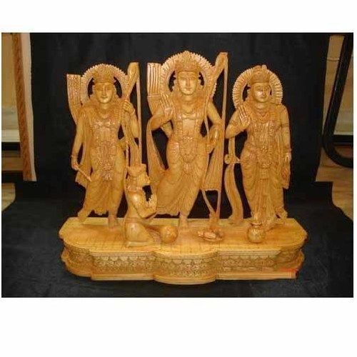 Durable Wooden Ram Darbar Statue