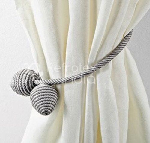 Black And White Magnet Curtain Tieback