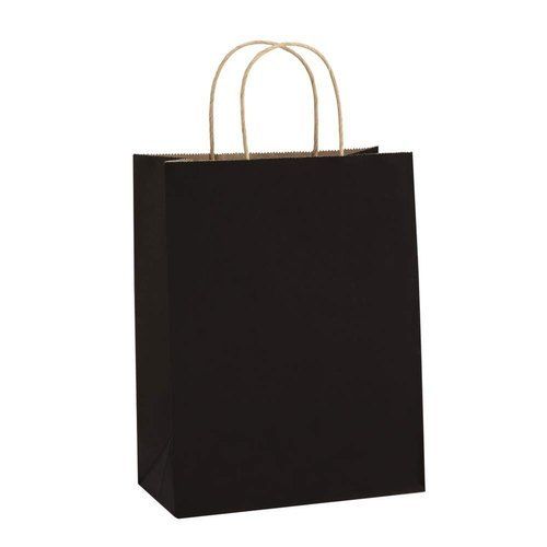 Black Paper Shopping Bags Max Load: 6  Kilograms (Kg)