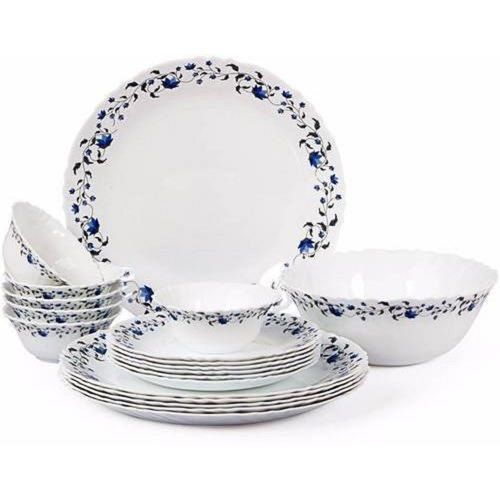 White Cello Designer Printed 19 Pieces Dinner Set