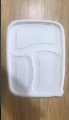 White Disposable Biodegradable Plate With Lid