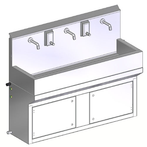 Hand Wash Basin With 3 Taps (Floor Mounted)