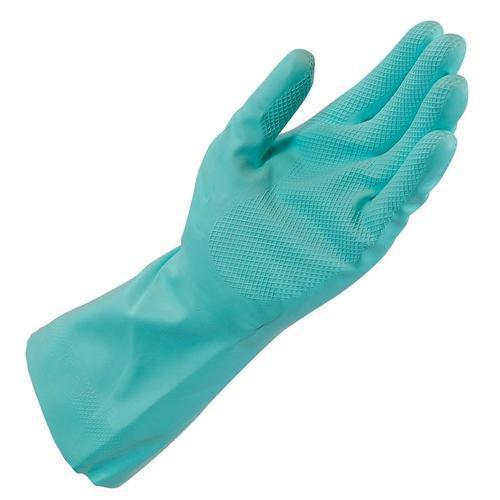 Green Industrial Rubber Hand Gloves