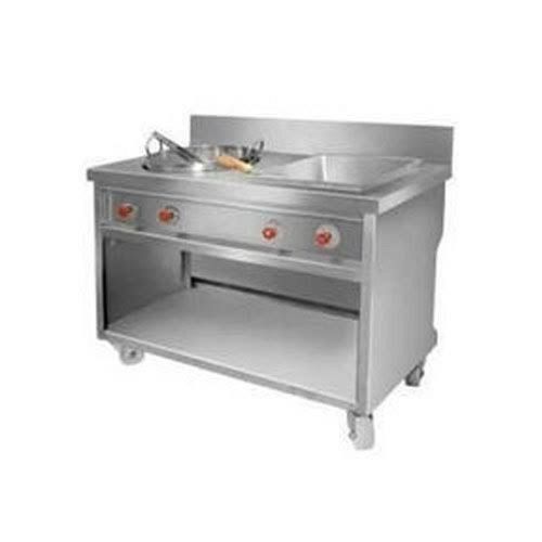 Semi Automatic Portable Full Ss Body Jalebi Sweet Cooking Counter