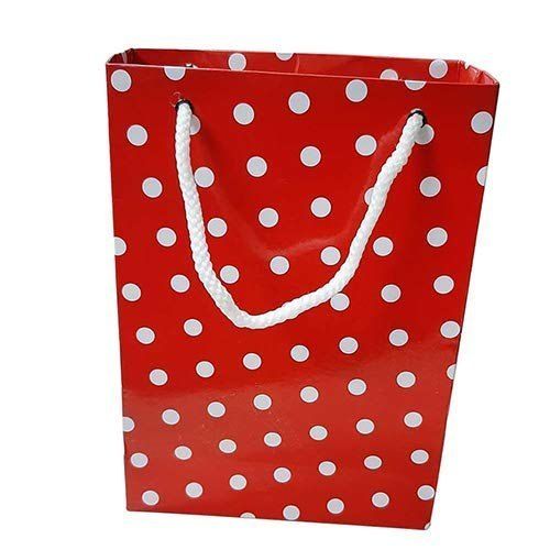 Brown Rope Handle Printed Shopping Bag