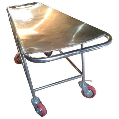 Adjustable Height Stainless Steel Patient Stretcher Trolley