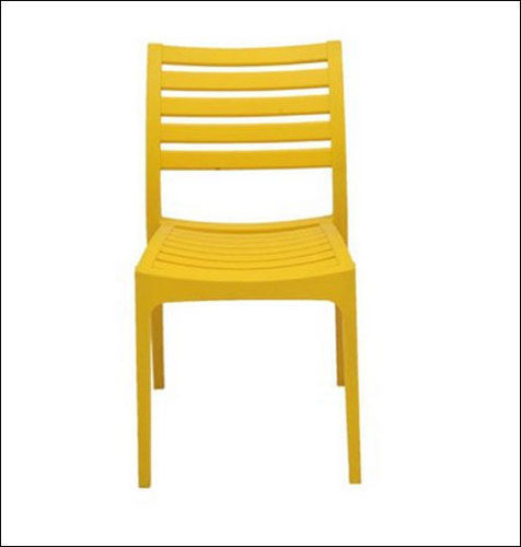 High Back Yellow Plastic Chair
