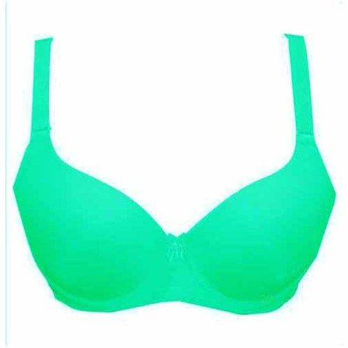Cotton Ladies Casual Bright Green Padded Bra at Best Price in