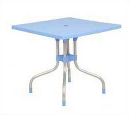 Red Portable Square Plastic Table