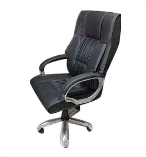 Black Rotatable Leather Office Chair