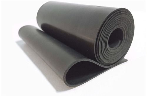 Solid Black Plain Natural Rubber 