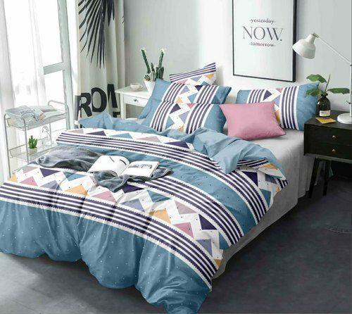 Multicoor Designer Glace Cotton Bed Sheet