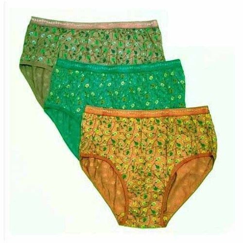 Ladies Printed Hipster Outer Elastic Panties Set