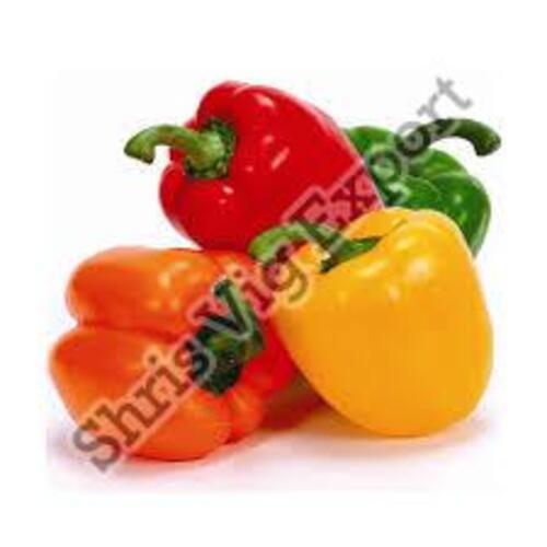 Natural Fresh Capsicum - 31 Calories, 6g Total Carbohydrate, 0.3g Total Fat | Chopped Style, Long Shape, Preserved in Cool & Dry Places