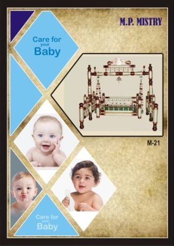 Polished Wooden Baby Cradle