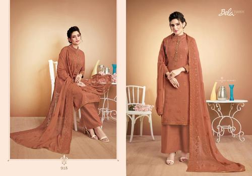 Bela Nazariya 2 915 Fancy Silk Designer Work Salwar Suits