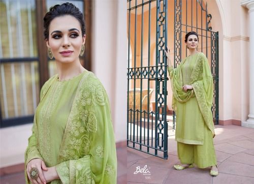 Bela Nazariya 595 Fancy Silk Designer Work Salwar Suits