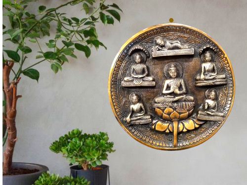 Eco-Friendly Brass Buddha Wall Hanging