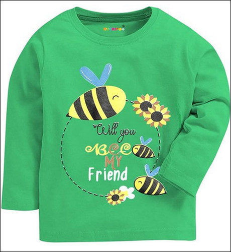 Kids Full Sleeve Printed Cotton T-Shirts Age Group: 3-5 Years