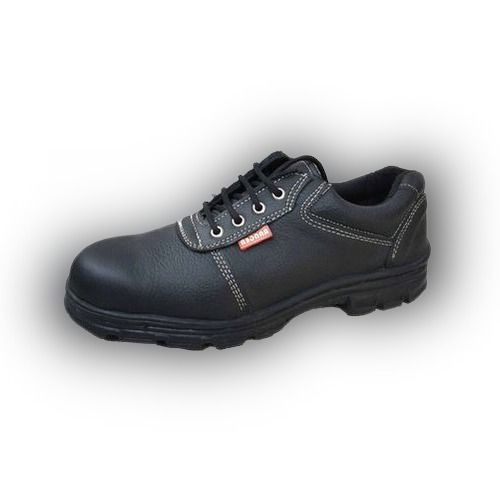 Low Ankle Industrial Mens Black Leather Shoes