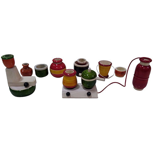 Wood Handicraft Kitchen Set